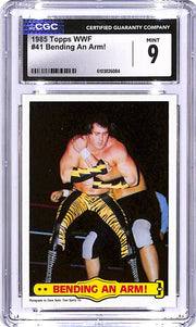 1985 Topps WWF Bending An Arm Brutus Beefcake #41 CGC 9