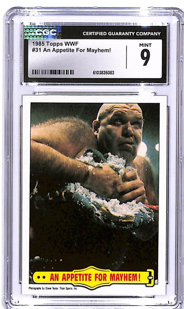 1985 Topps WWF An Appetite For Mayhem #31 George Steele CGC 9