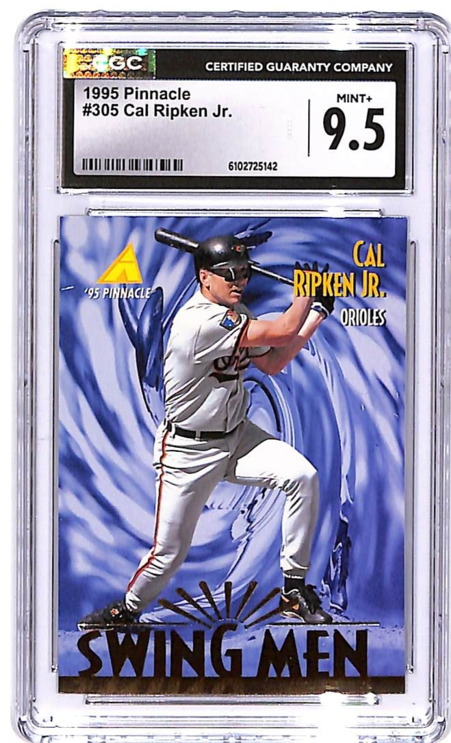 1995 Pinnacle Cal Ripken Jr Swing Men #305 CGC 9.5 Orioles