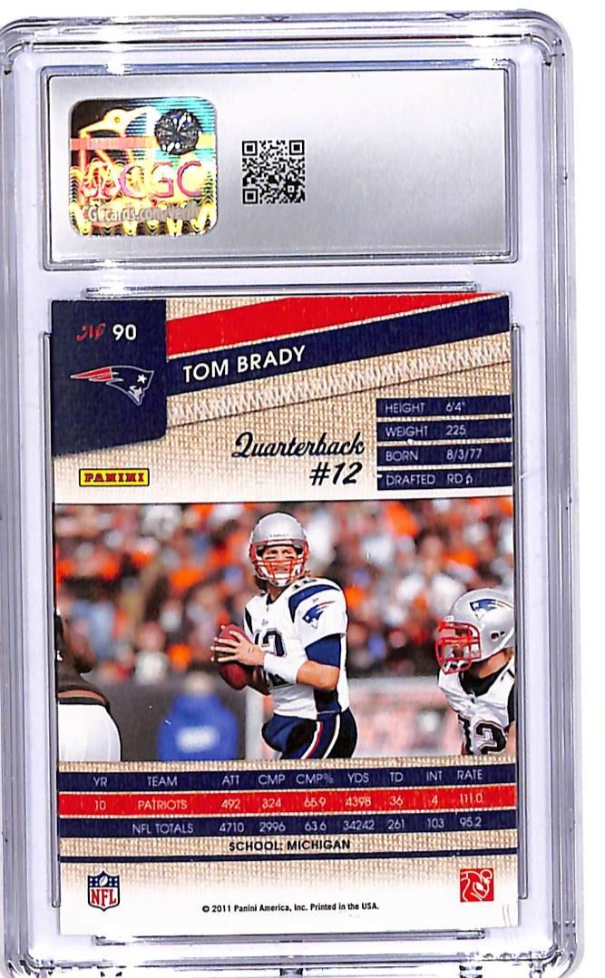 2011 Threads Tom Brady #90 CGC 9.5 Patriots