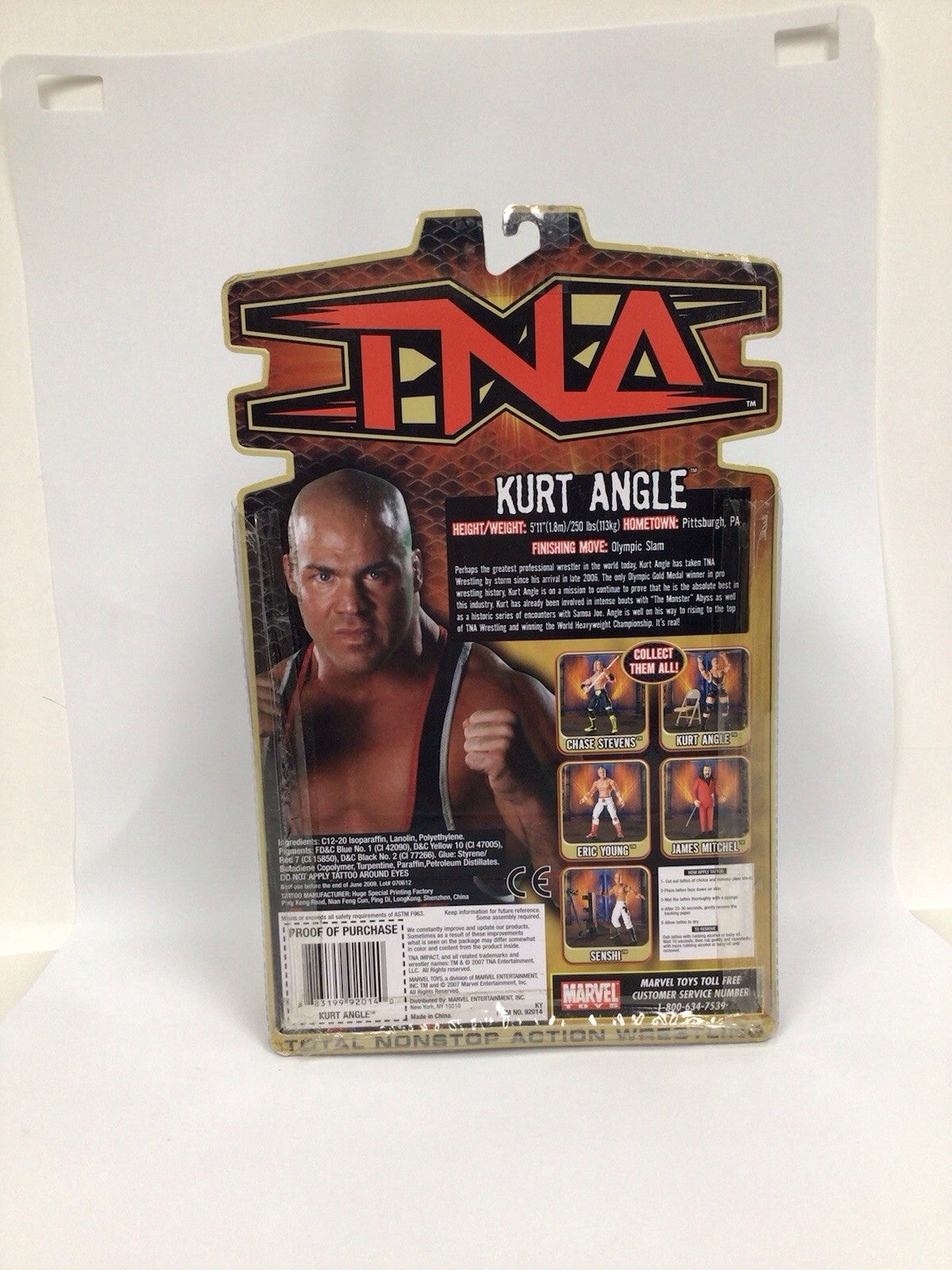 2007 Kurt Angle Marvel Toys Action Figure Autograph