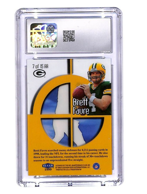 1999 Fleer Tradition Brett Favre Aerial Assault #7AA CGC 9.5 Packers