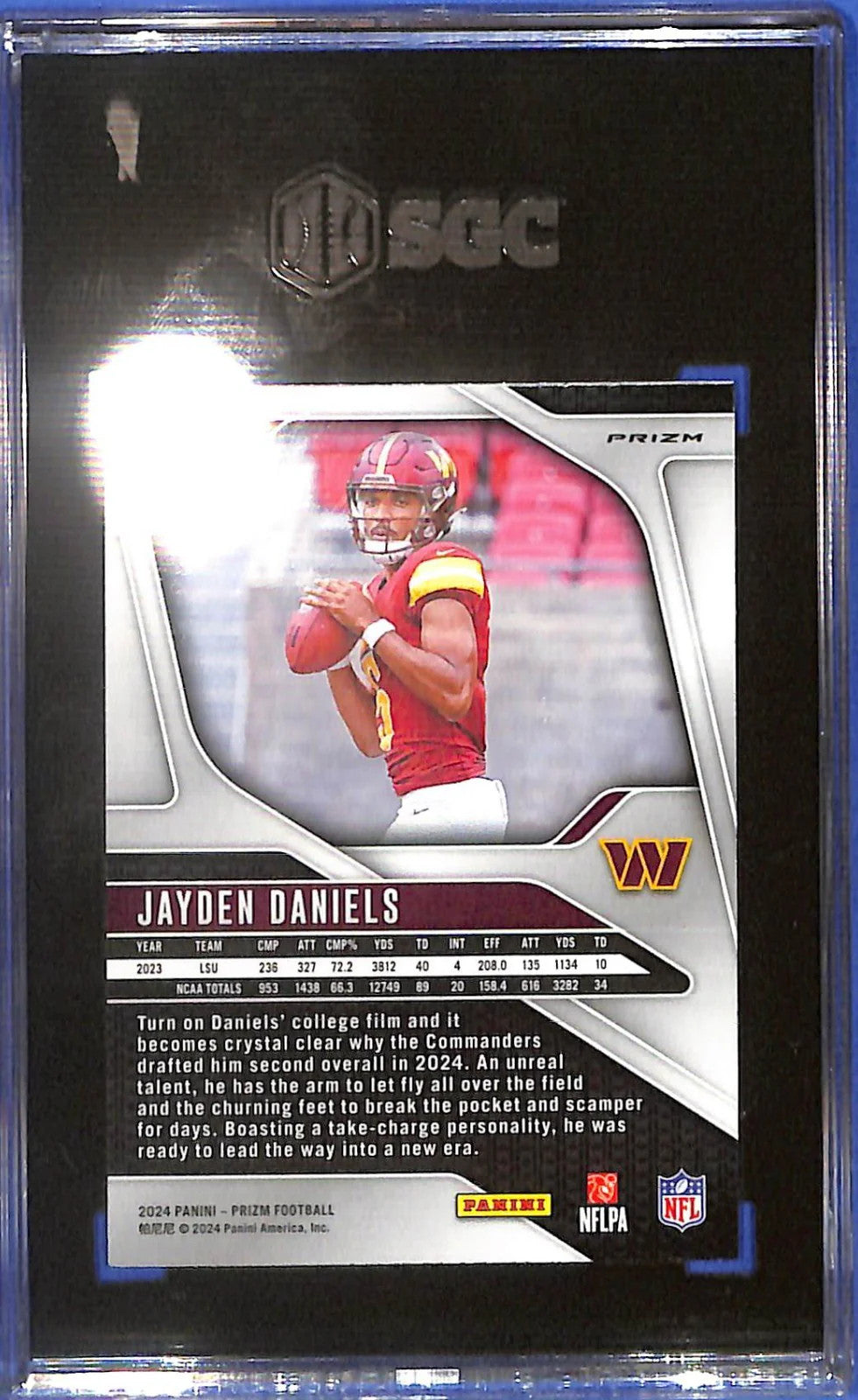 2024 Prizm Jayden Daniels Rookie RC Disco SGC 10 #347 Washington Commanders