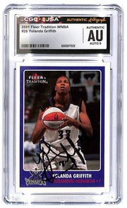 2001 Yolanda Griffith Fleer Tradition WNBA #26 CGC - JSA Authentic 9