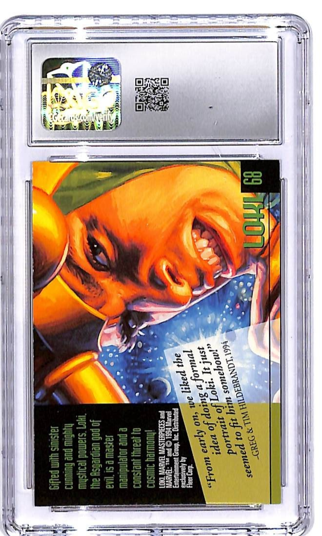 1994 Fleer Marvel Masterpieces Loki #68 CGC 10