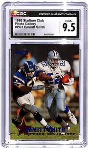1996 Topps Stadium Club Emmitt Smith Photo Gallery PG1 CGC 9.5 Cowboys