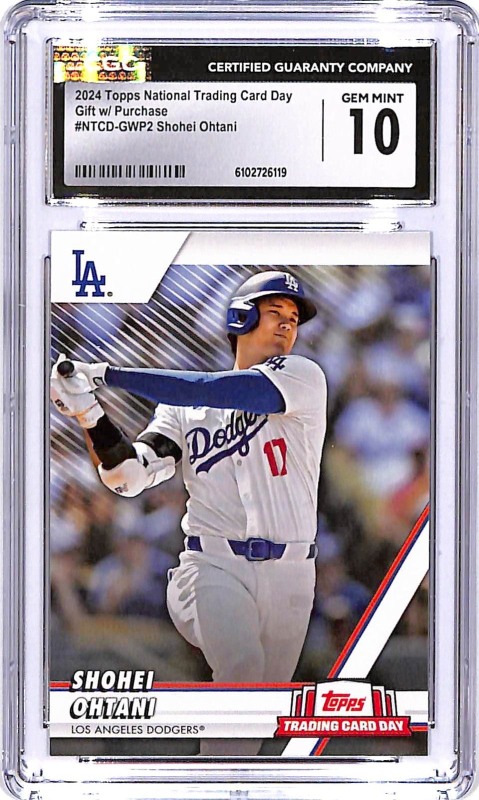 2024 Topps National Trading Card Day Shohei Ohtani CGC 10 Dodgers
