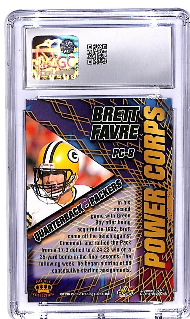 1996 Pacific Brett Favre Power Corps PC-8 CGC 9.5 Packers