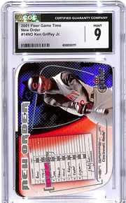 2001 Fleer Game Time Ken Griffey Jr New Order CGC 9 Reds