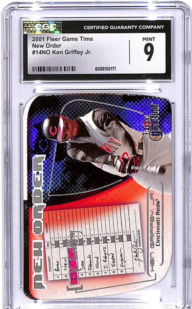 2001 Fleer Game Time Ken Griffey Jr New Order CGC 9 Reds