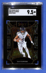 2023 Select Zay Flowers RC Disco Prizms Rookie Suite Level #408 Ravens SGC 9.5