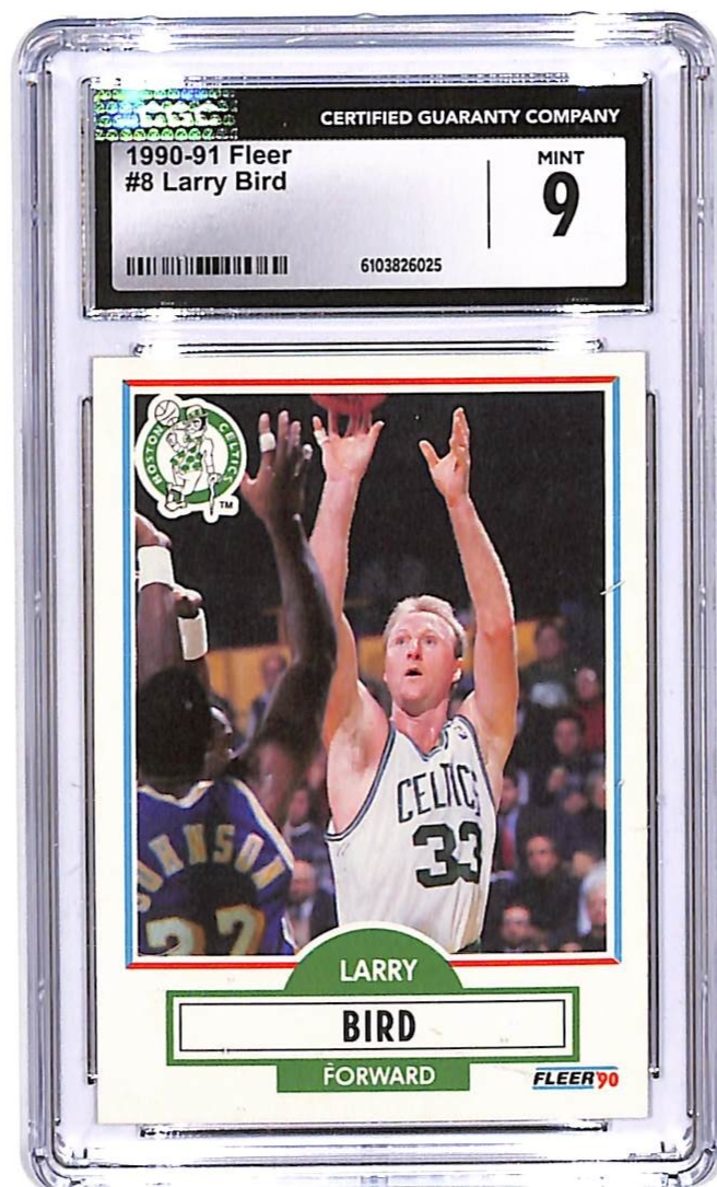 1990-91 Fleer Larry Bird #8 CGC 9 Celtics