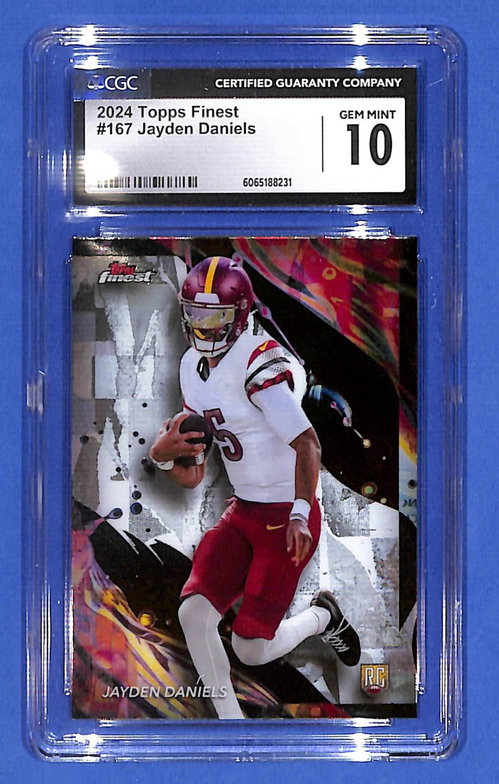 2024 Topps Finest - Uncommon Jayden Daniels #167 (RC) CGC 10 Gem Mint Commanders