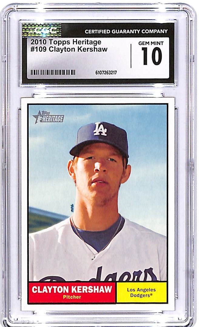 2010 Topps Heritage Clayton Kershaw #109 CGC 10 Dodgers