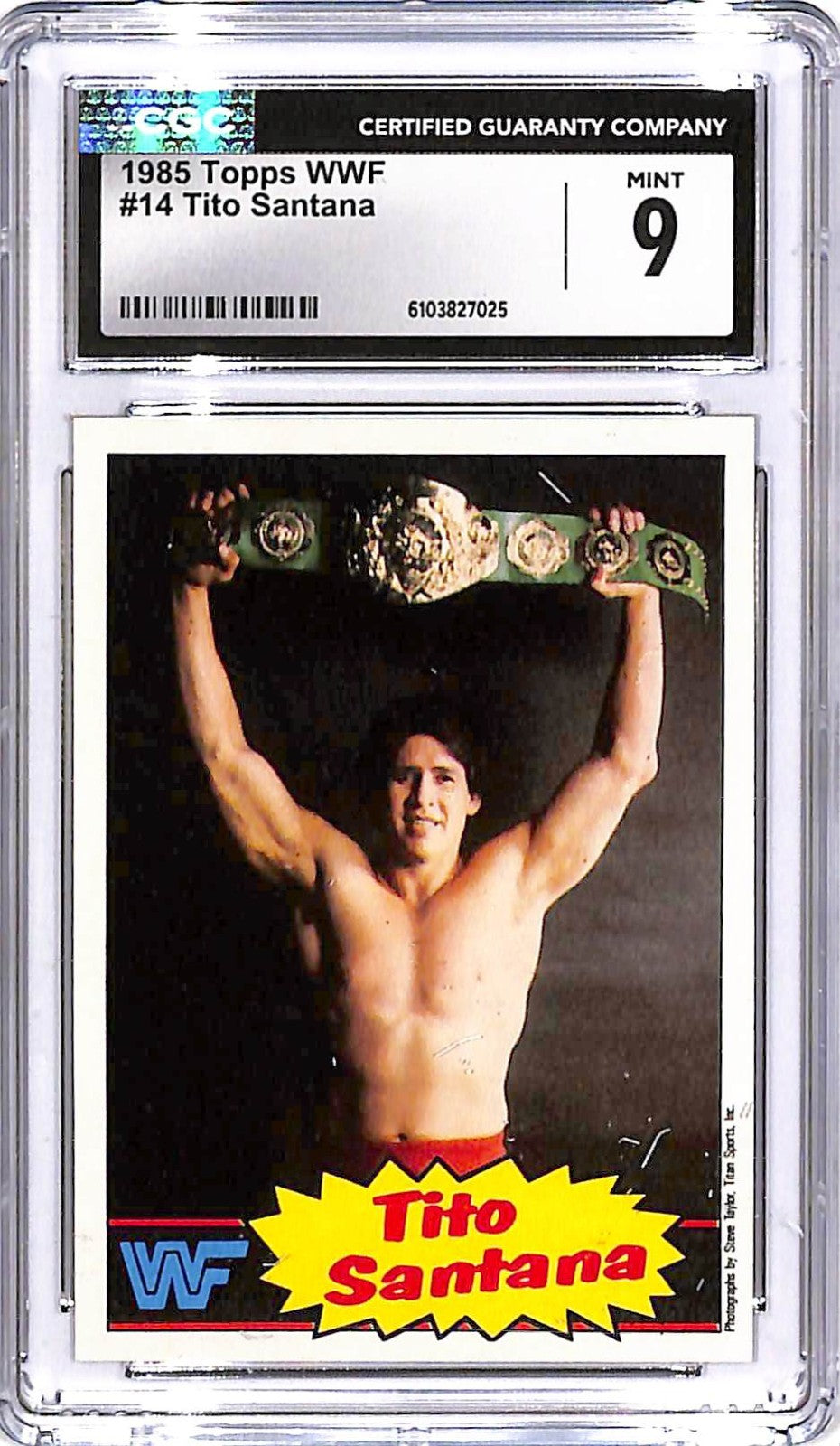 1985 Topps WWF - Tito Santana #14 CGC 9