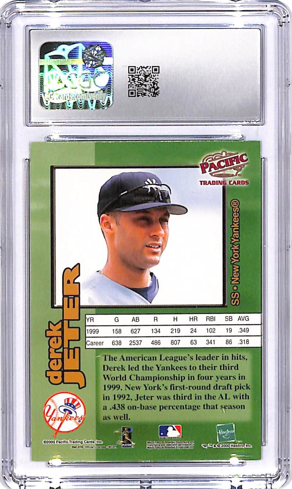 2000 Hasbro Starting Lineup Elite Derek Jeter Convention Special CGC 9 Yankees