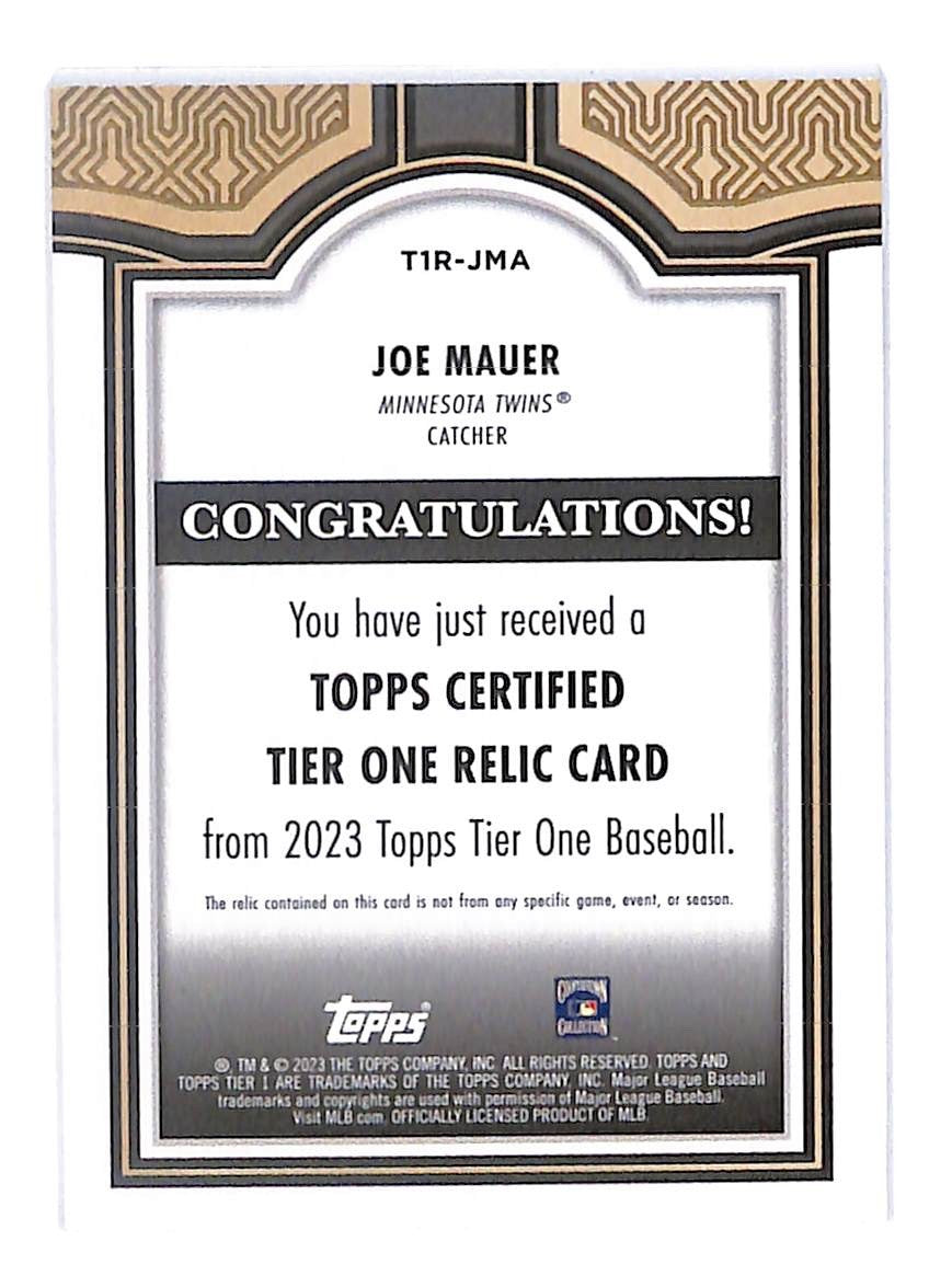 2023 Joe Mauer Topps Tier One Relic - T1R-JMA - #232/400