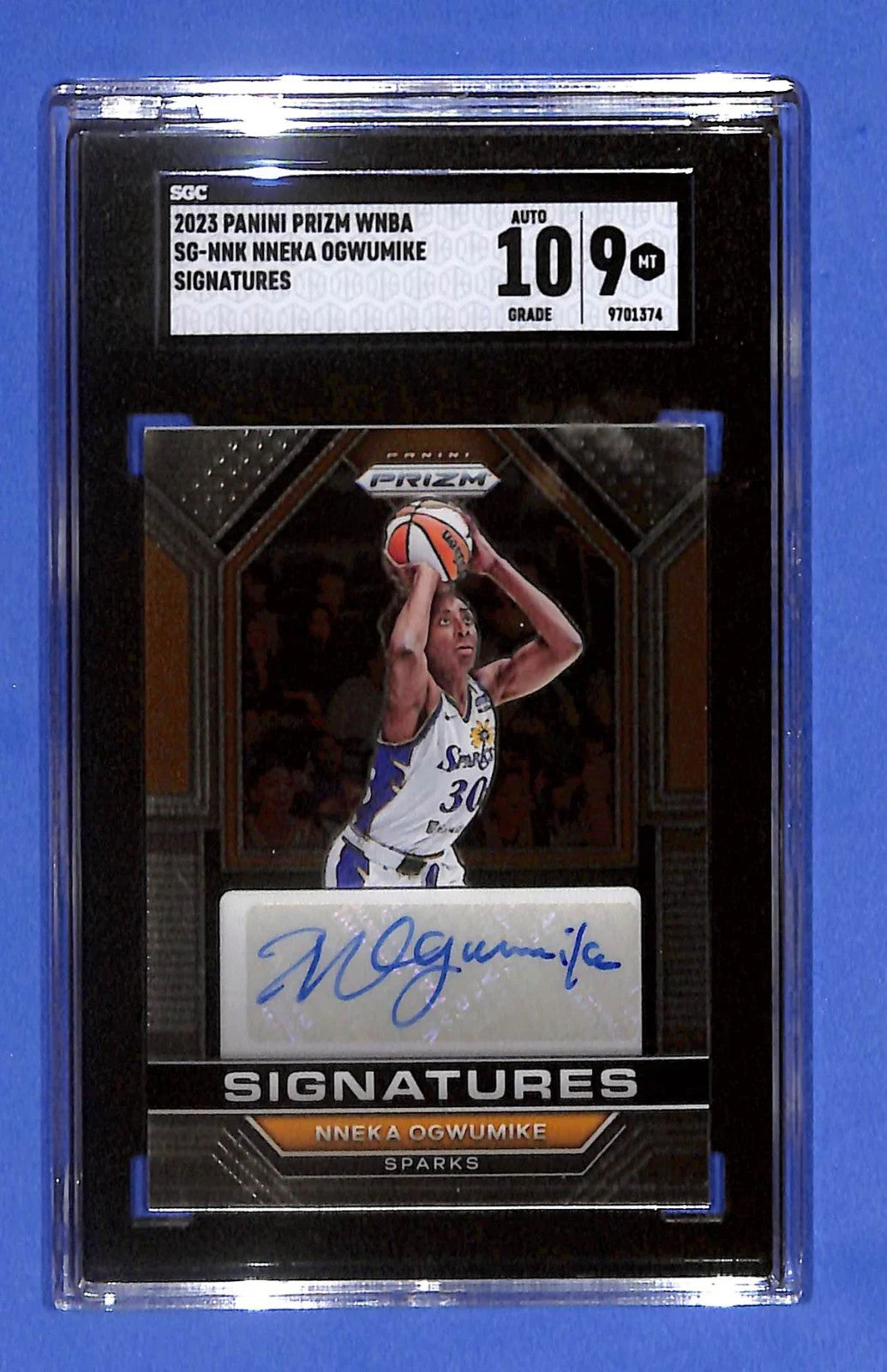 2023 Panini Prizm WNBA Signatures Nneka Ogwumike #SG-NNK (AU) SGC 9/10 Auto