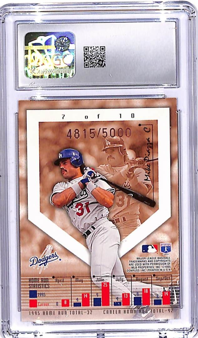 1996 Donruss Mike Piazza Round Trippers #7 /5000 CGC 9.5 Dodgers