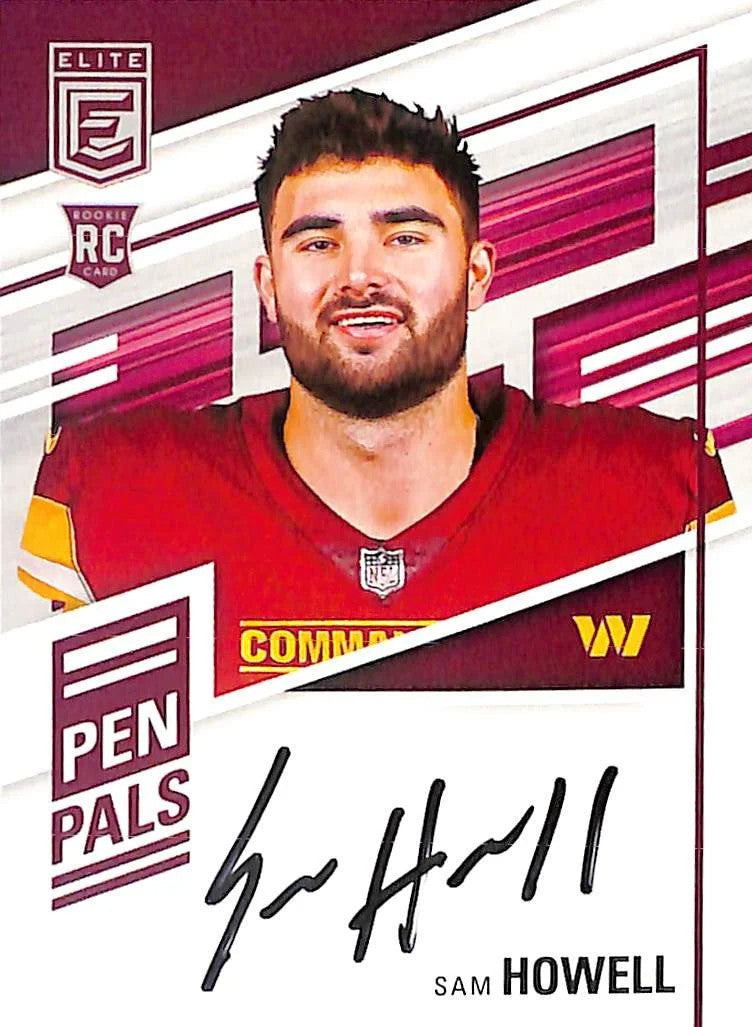 2022 Elite Sam Howell Auto Autograph Rookie RC Pen Pals Commanders