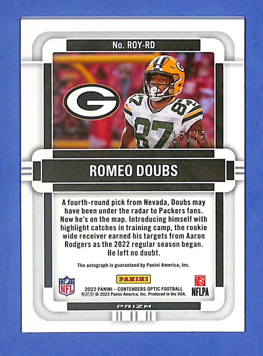 2022 Panini Contenders Optic - ROY Contenders Autographs Romeo DOUBS /75