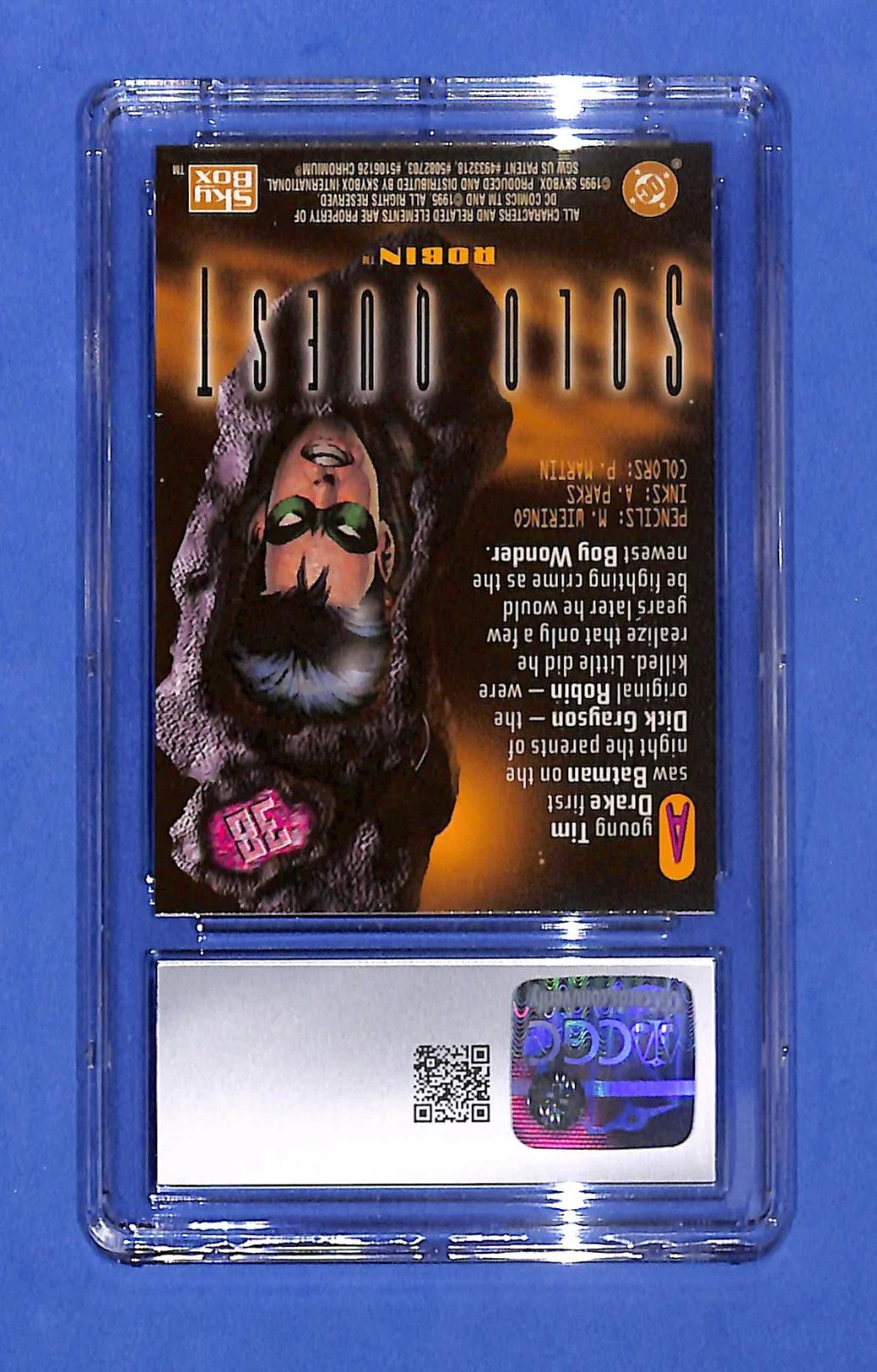 1995 SkyBox DC Legends Power Chrome Legends '95 Robin #38 CGC 10 Gem Mint