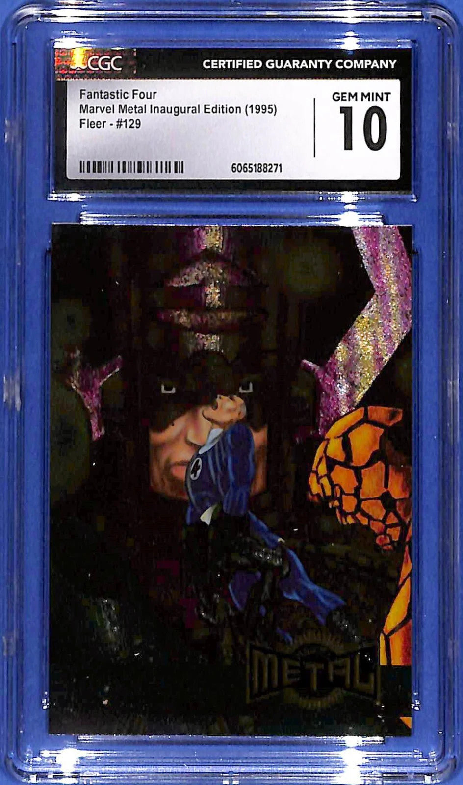 1995 Fleer Metal Marvel Inaugural #129 The Fantastic Four Alternate CGC 10