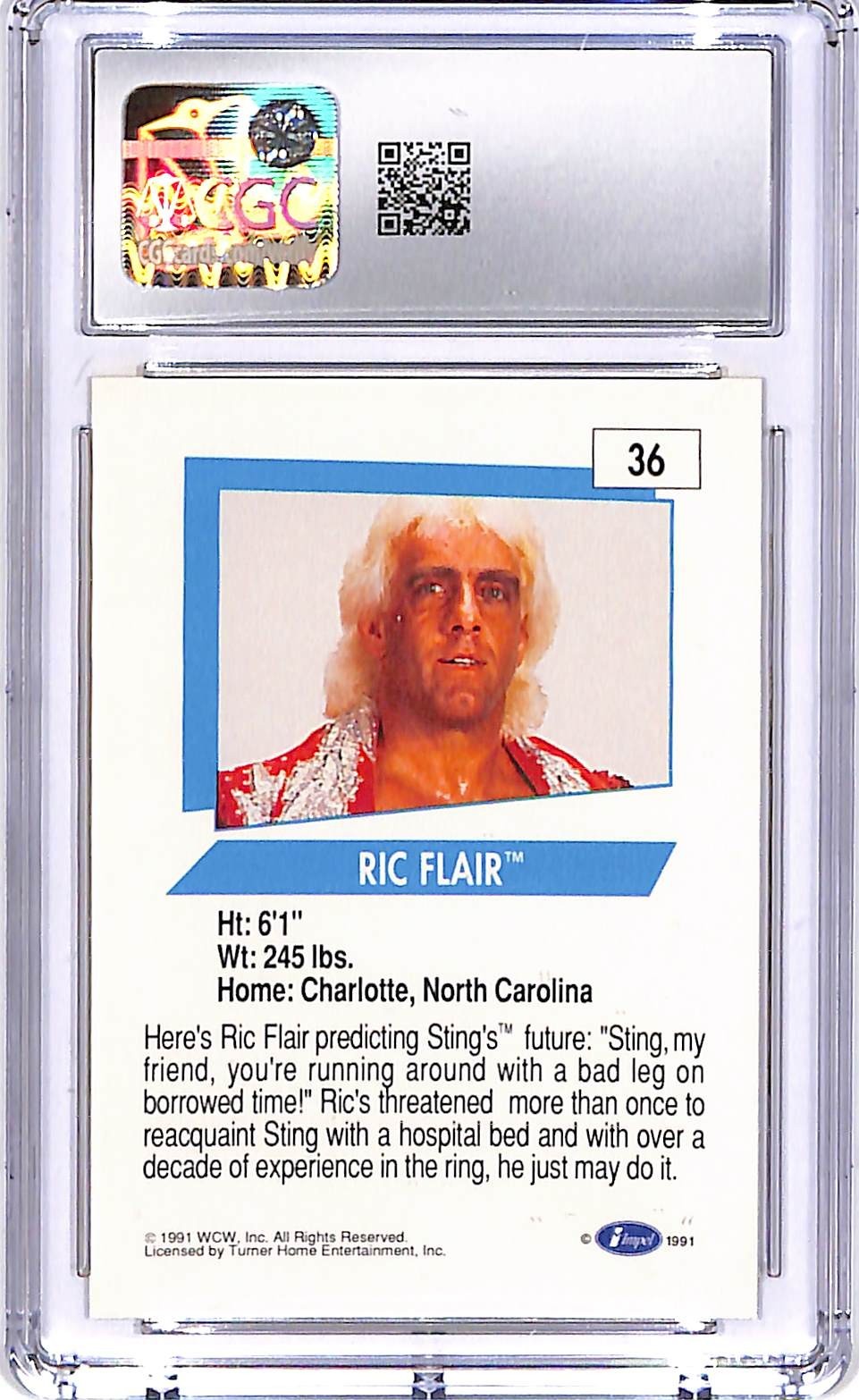 1991 Impel WCW Ric Flair #36 CGC 9.5
