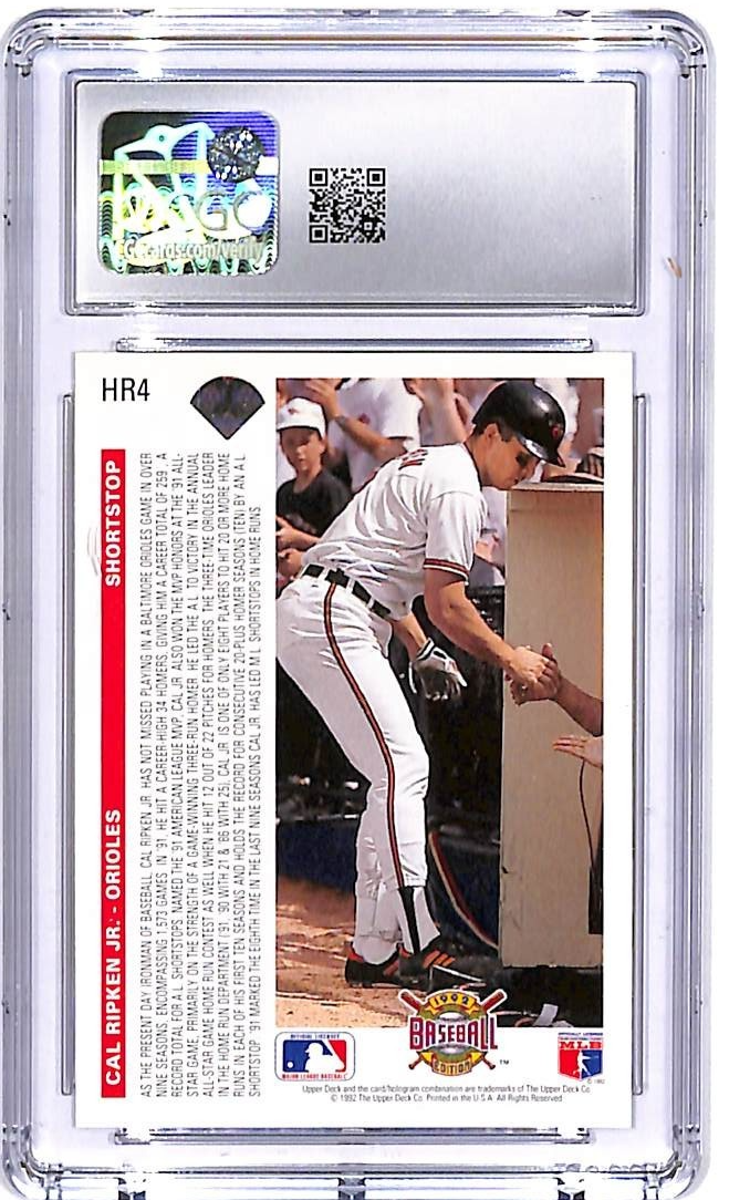 1992 Upper Deck Cal Ripken Jr Homerun Heroes HR4 CGC 9.5 Orioles