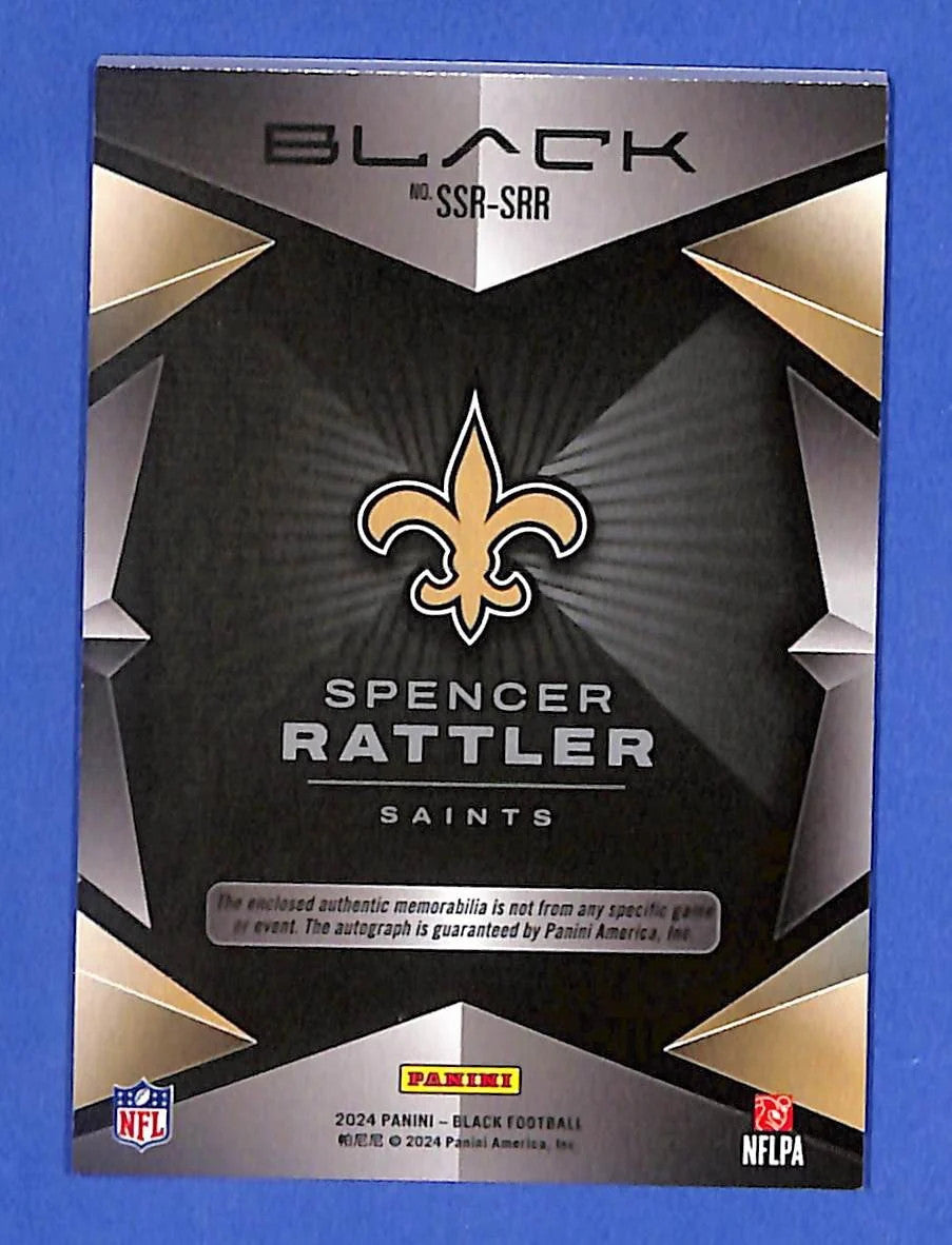 2024 Panini Black Sizeable Signatures Rookie Jerseys Spencer Rattler #SSR-SSR