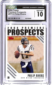 2004 Topps Philip Rivers Premiere Prospects Rookie RC PP15 CGC 10 Chargers