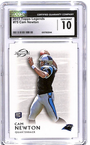 2011 Topps Legends Cam Newton Rookie RC #75 CGC 10 Panthers