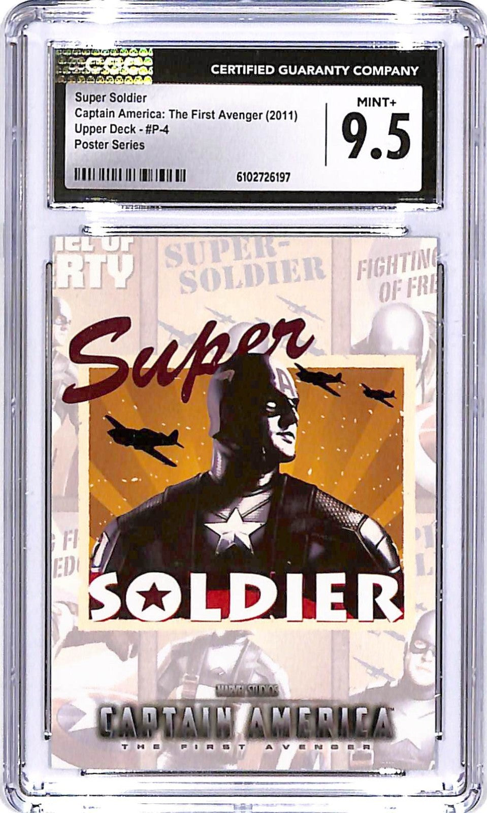 2011 Upper Deck Caption America The First Avenger Poster Series #4 CGC 9.5