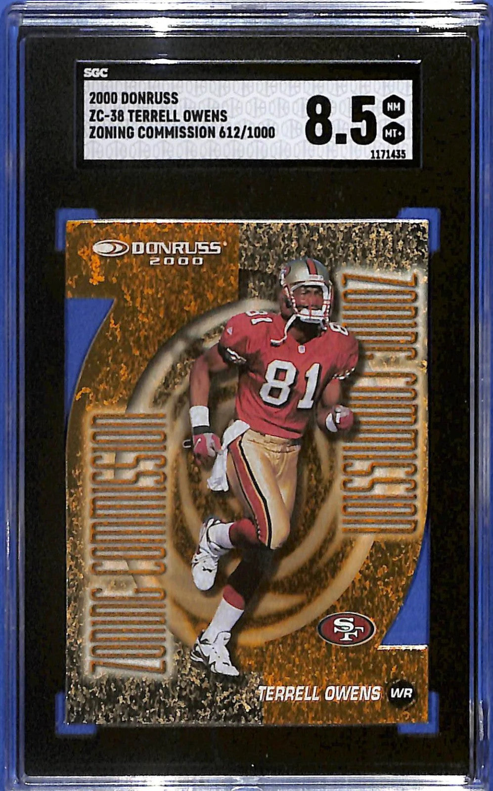 2000 Donruss - Zoning Commission Terrell Owens #ZC-38 #612/1000 SGC 8.5 49ers