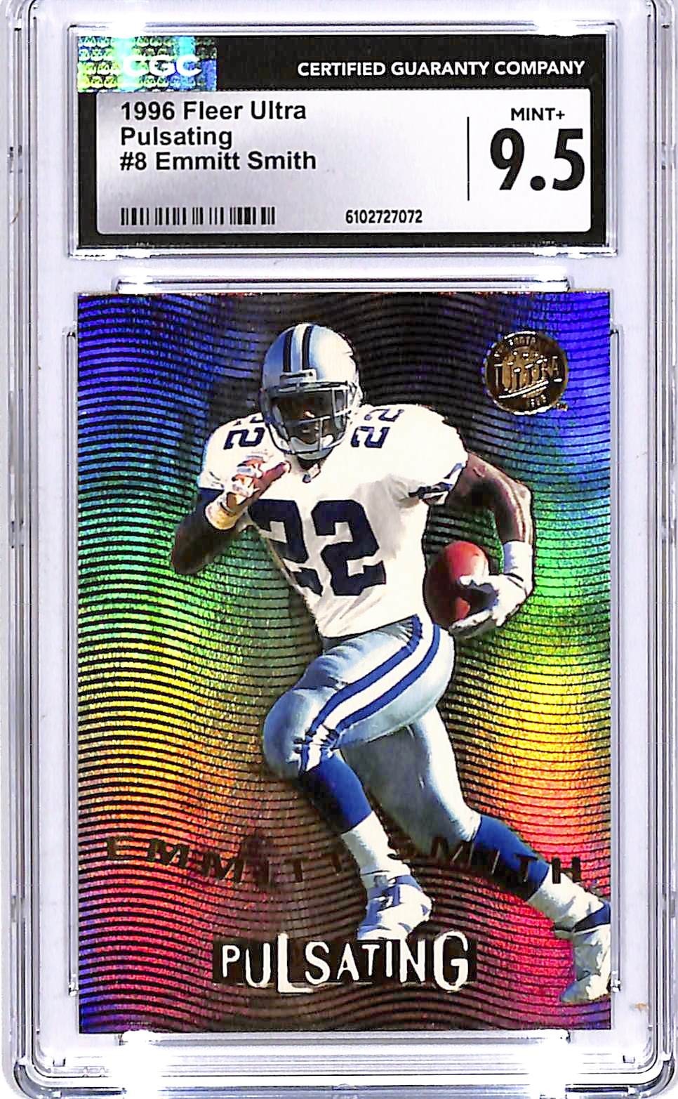 1996 Fleer Ultra Emmitt Smith Pulsating #8 CGC 9.5 Cowboys