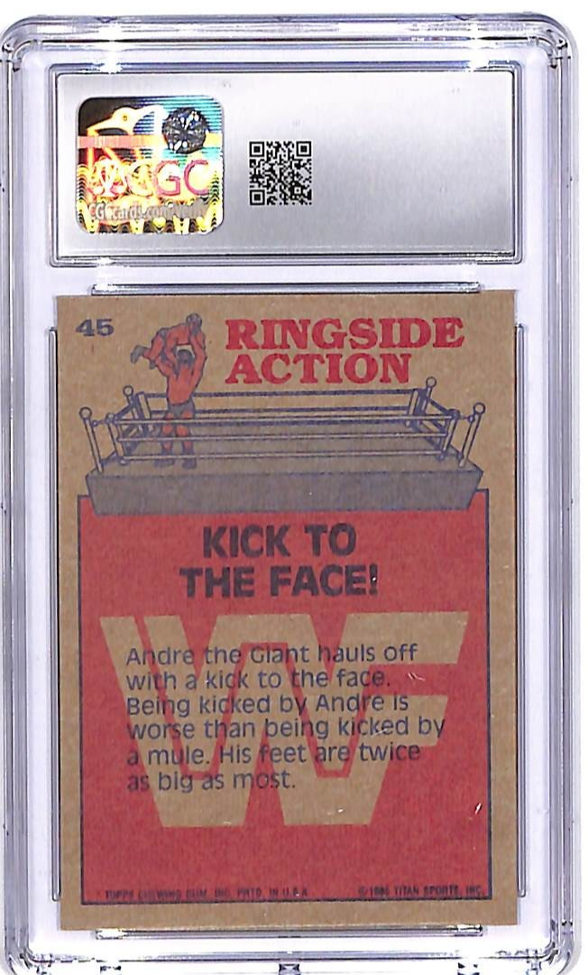 1985 Topps WWF Kick To The Face Andre The Giant #45 CGC 9