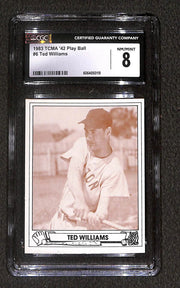1983 TCMA 1942 Play Ball Ted Williams (HOF) #6 CGC 8 Near Mint Boston Red Sox