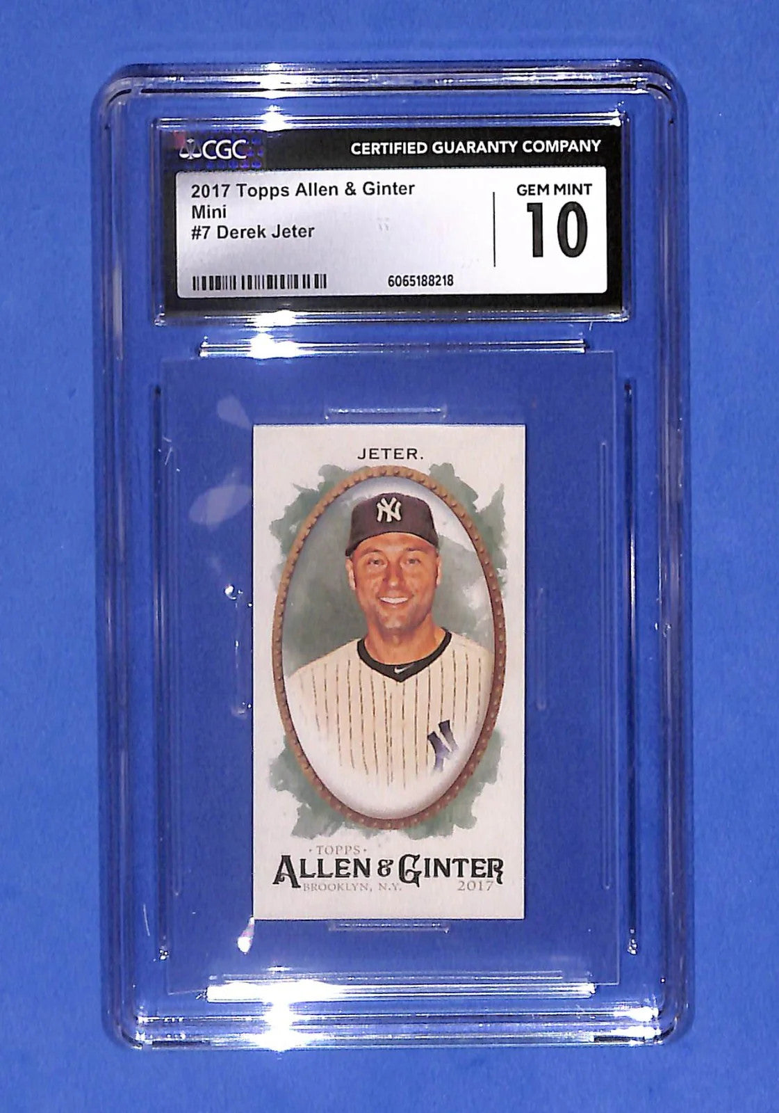 2017 Topps Allen & Ginter - Derek Jeter #7 Mini CGC 10 Gem Mint HOF N.Y. Yankees