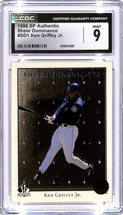 1998 SP Authentic Ken Griffey Jr Sheer Dominance SD1 CGC 9 Mariners