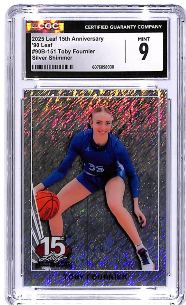 2025 Leaf 15th Anniversary Toby Fournier Silver Shimmer /15 CGC 9