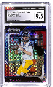 2019 Prizm Draft Picks Jared Goff Red White and Blue /99 #45 CGC 9.5 Cal