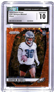 2024 Prizm Quinyon Mitchell Rookie RC Disco #381 CGC 10 Eagles