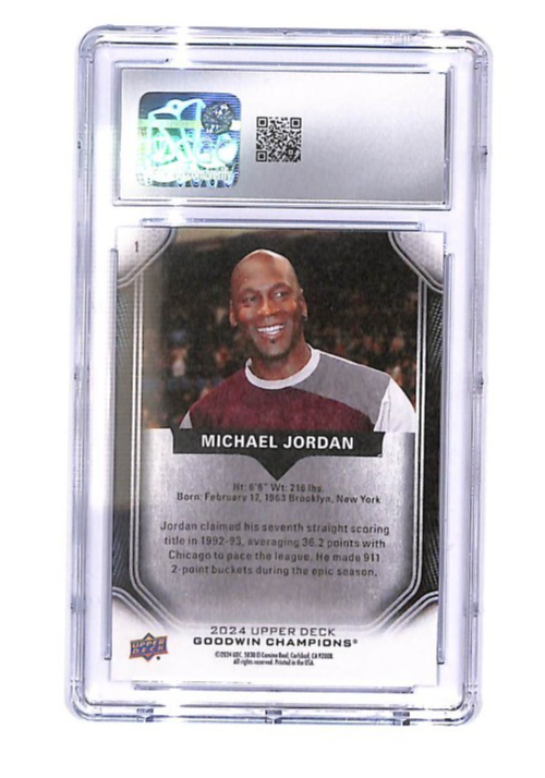 2024 Upper Deck Goodwin Champions Michael Jordan #1 CGC 10 GM HOF Chicago Bulls