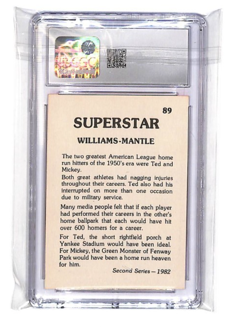 1982 Williams Mantle TCMA Superstars Second Series - #89 CGC 7