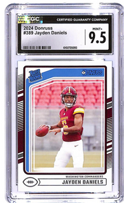 2024 Donruss Jayden Daniels Rated Rookie RC #389 CGC 9.5 Commanders