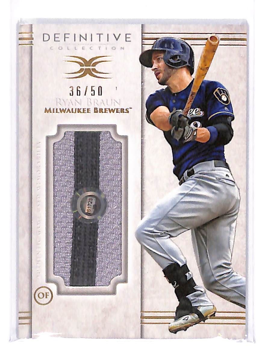 2017 Ryan Braun Topps Definitive Collection Jumbo Relic - DJRC-RB #36/50