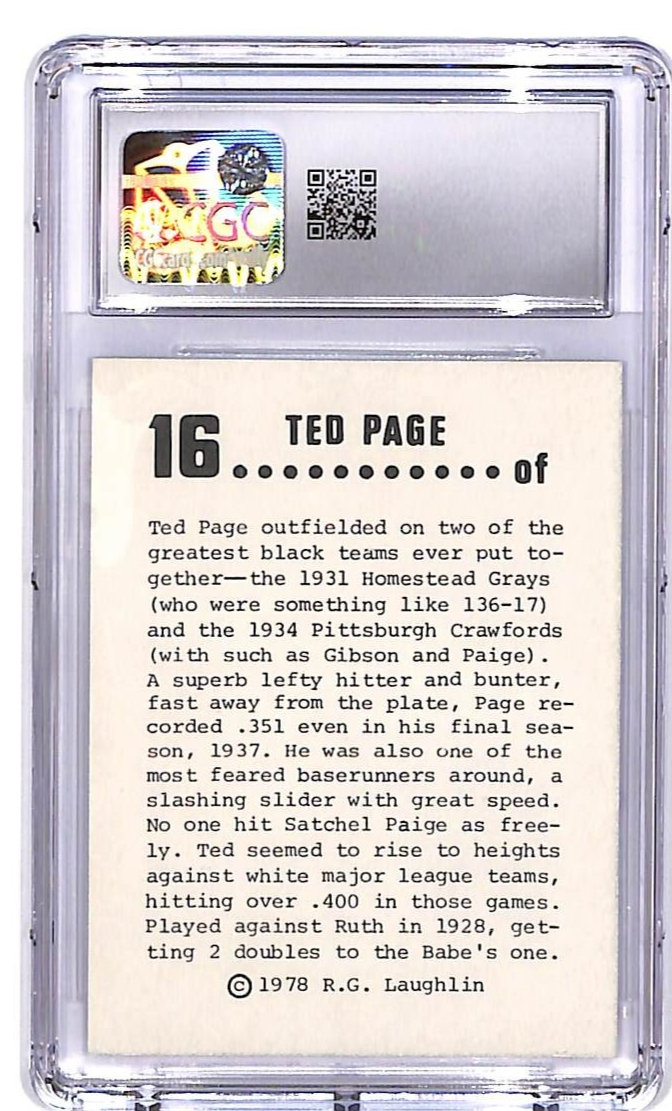 1978 Laughlin Long Ago Black Stars CGC 8.5 Ted Page #16