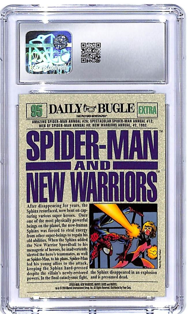1994 Fleer Amazing Spider-Man 1st Edition Spider-Man New Warriors #95 CGC 10