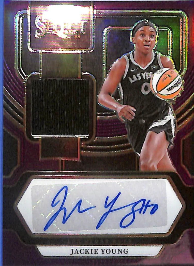 2024 Select WNBA Jackie Young Auto Autograph Purple /99 Aces