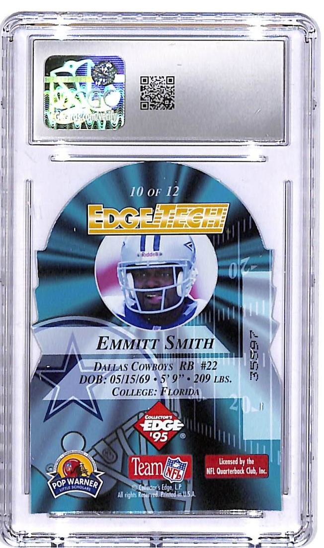 1995 Collectors Edge Instant Replay Emmitt Smith EdgeTech Die Cut CGC 9.5 Cowboy